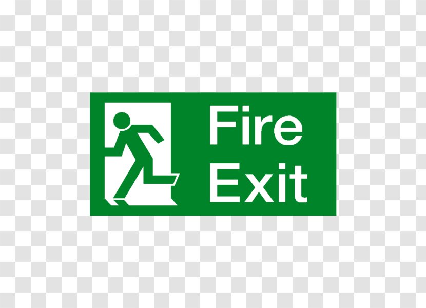 Exit Sign Emergency Safety Signage - Rectangle Transparent PNG