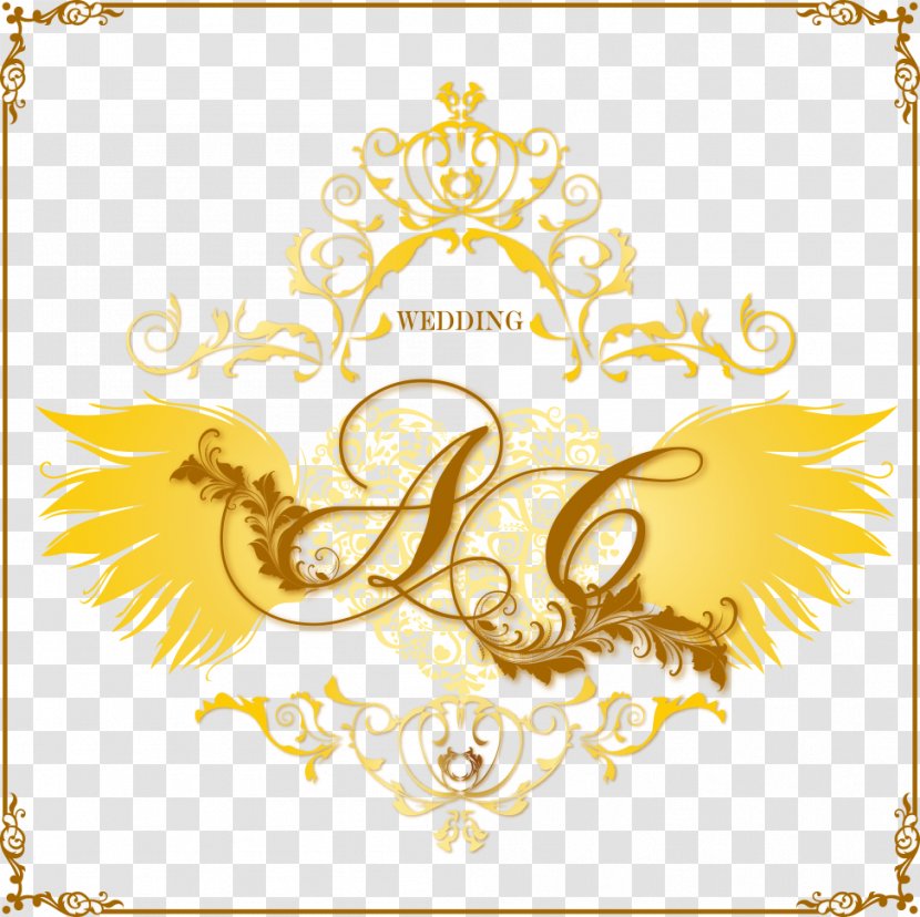 Logo Marriage Euclidean Vector Wedding - Room - Wings Borders Transparent PNG