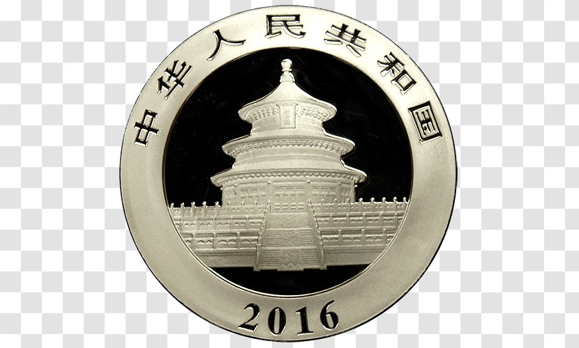 Chinese Gold Panda Silver Bullion Coin Transparent PNG