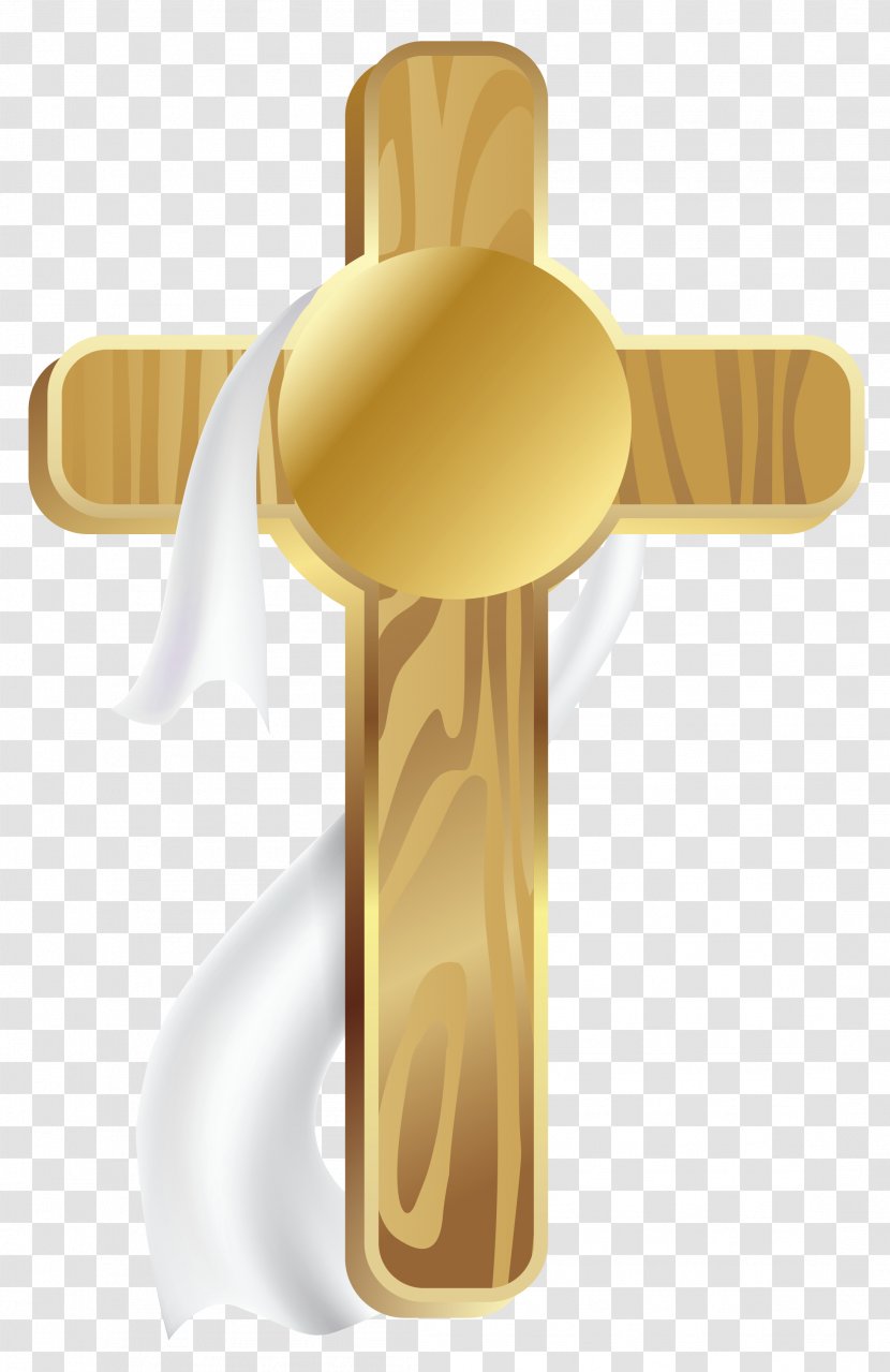 Easter Bread Clip Art - Yellow - Christian Cross Transparent PNG