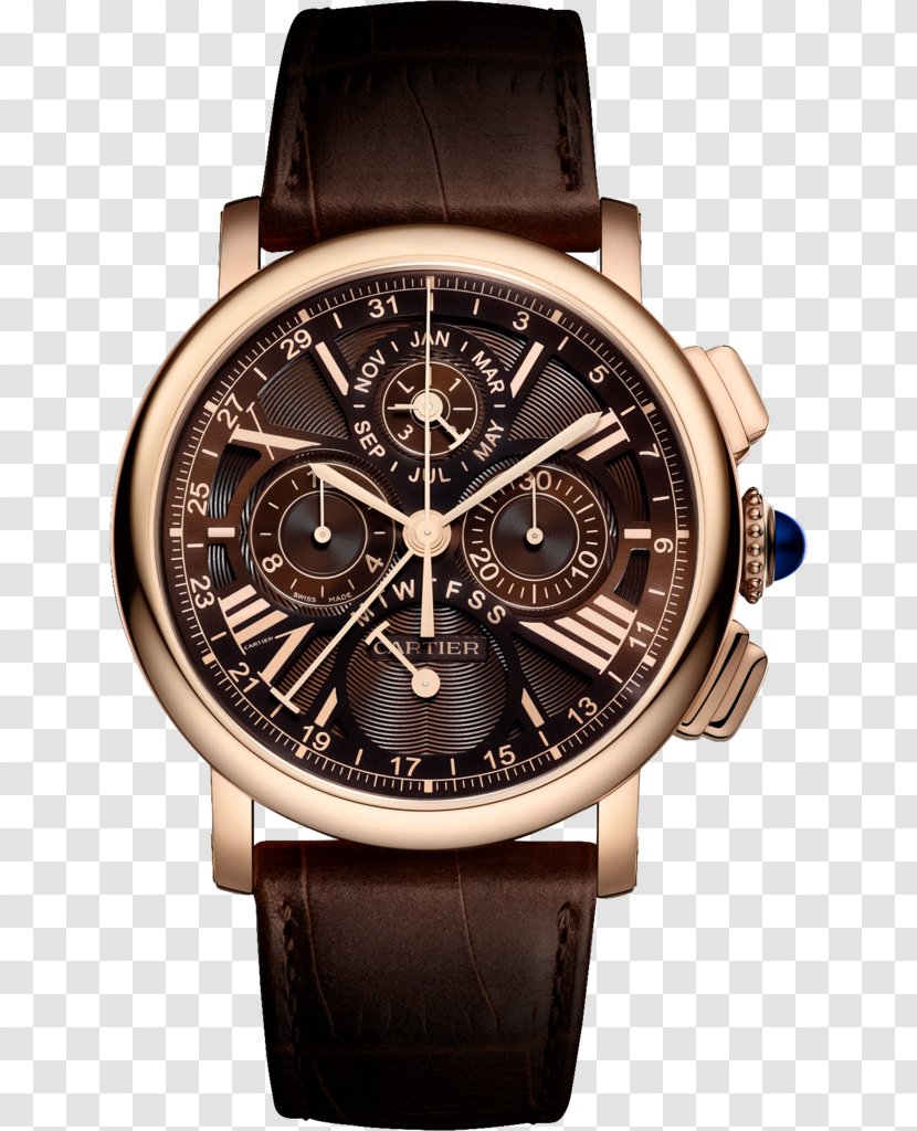 Cartier Watch Jewellery Chronograph Rolex - Brown Transparent PNG
