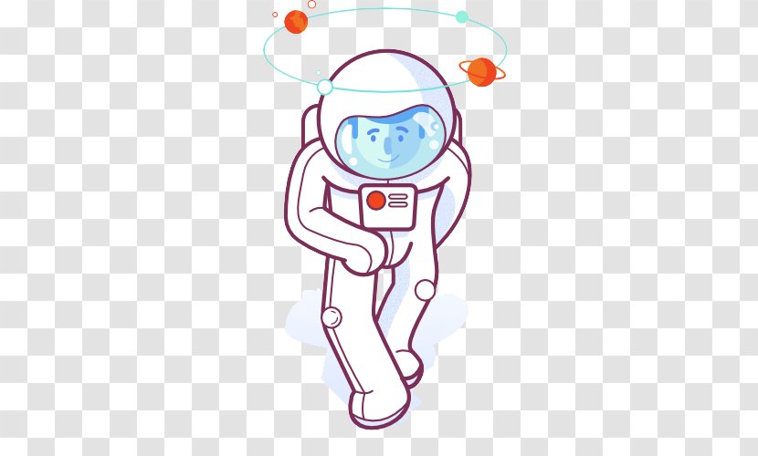 Astronaut Space Suit Clip Art - Cartoon - Wearing White Spacesuit Transparent PNG