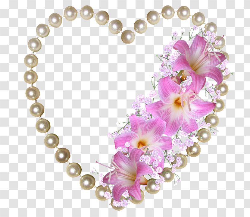 Pearl Flower Image Necklace Jewellery - Rose Transparent PNG