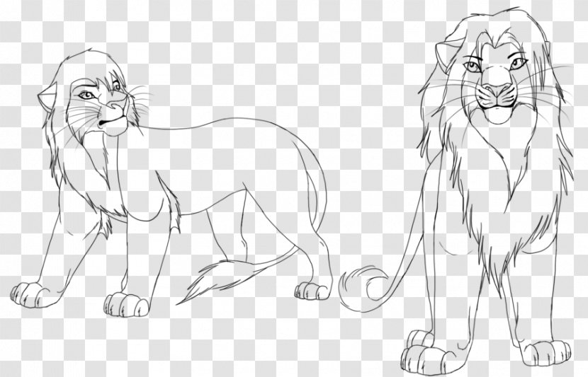 Lion DeviantArt Cat Sketch - Vertebrate Transparent PNG