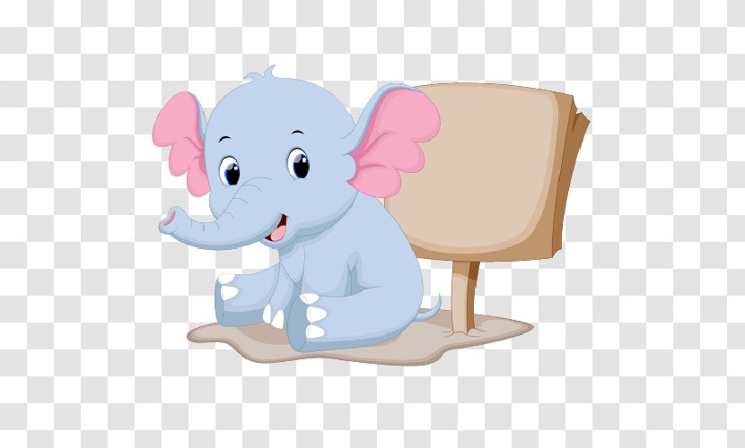 Elephant Cartoon - Heart - Baby Chair Transparent PNG