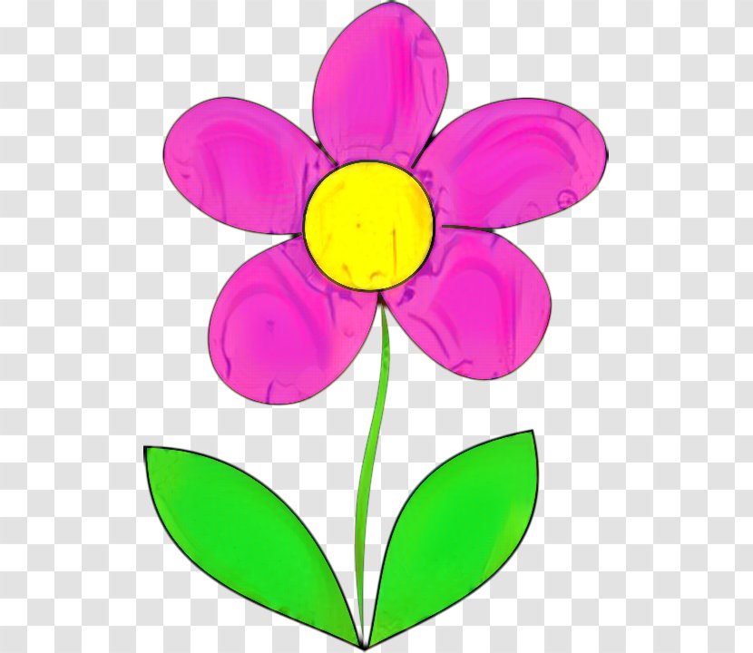 Pink Flower Cartoon - Pedicel - Symmetry Wheel Transparent PNG