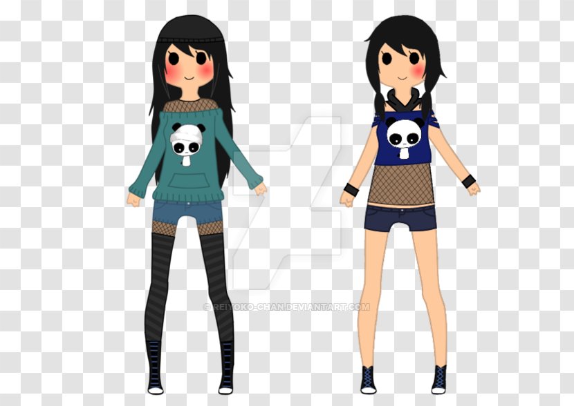 Black Hair Character Fiction Animated Cartoon - SUMMER OUTFIT Transparent PNG