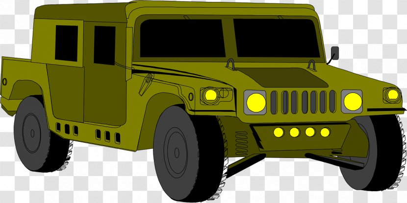Minecraft Hummer Jeep Car Clip Art - H2 - Green Pickup Truck Transparent PNG