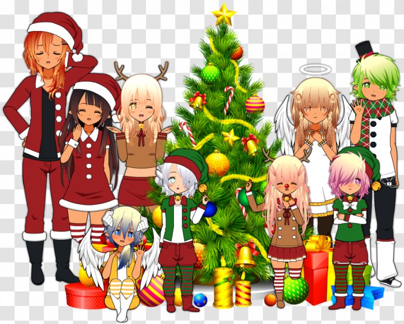 Christmas Tree Santa Claus Day Elf Art Transparent PNG