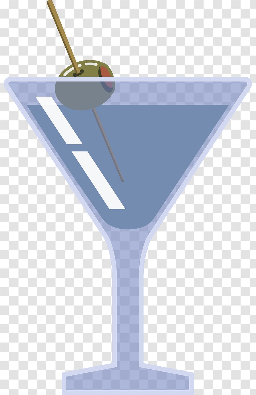 Martini Cocktail Garnish Wine Clip Art - Glass - Blue Juice Transparent PNG