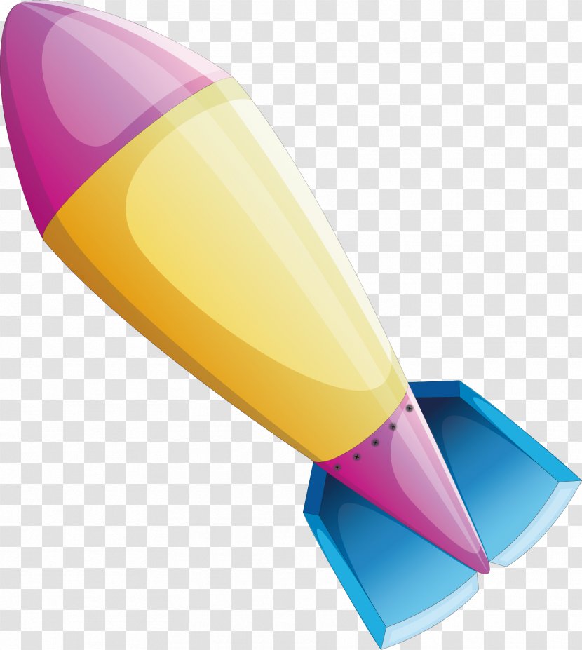 Flight Rocket - Yellow - Flying Transparent PNG