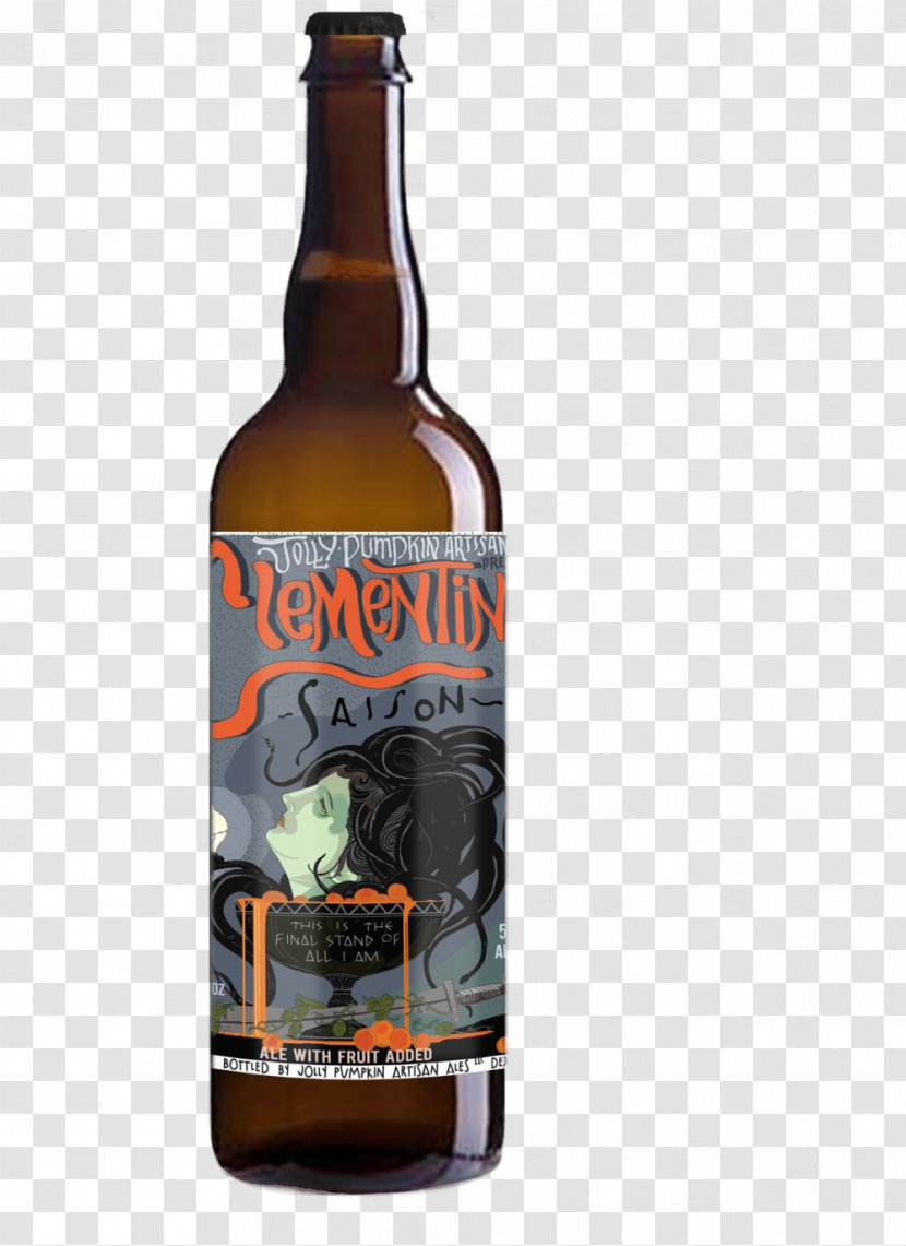 Jolly Pumpkin Artisan Ales Beer Bottle Saison - Alcoholic Drink Transparent PNG