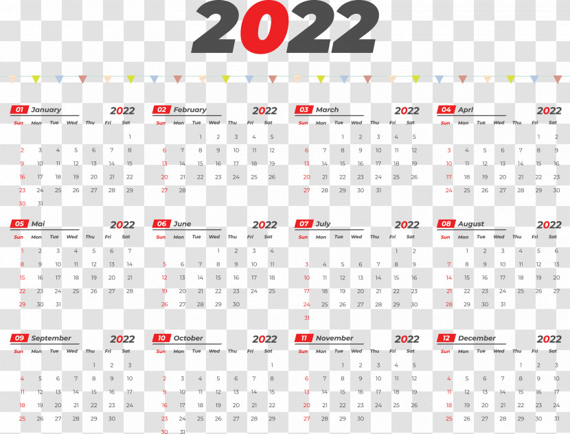 2022 Yeary Calendar 2022 Calendar Transparent PNG