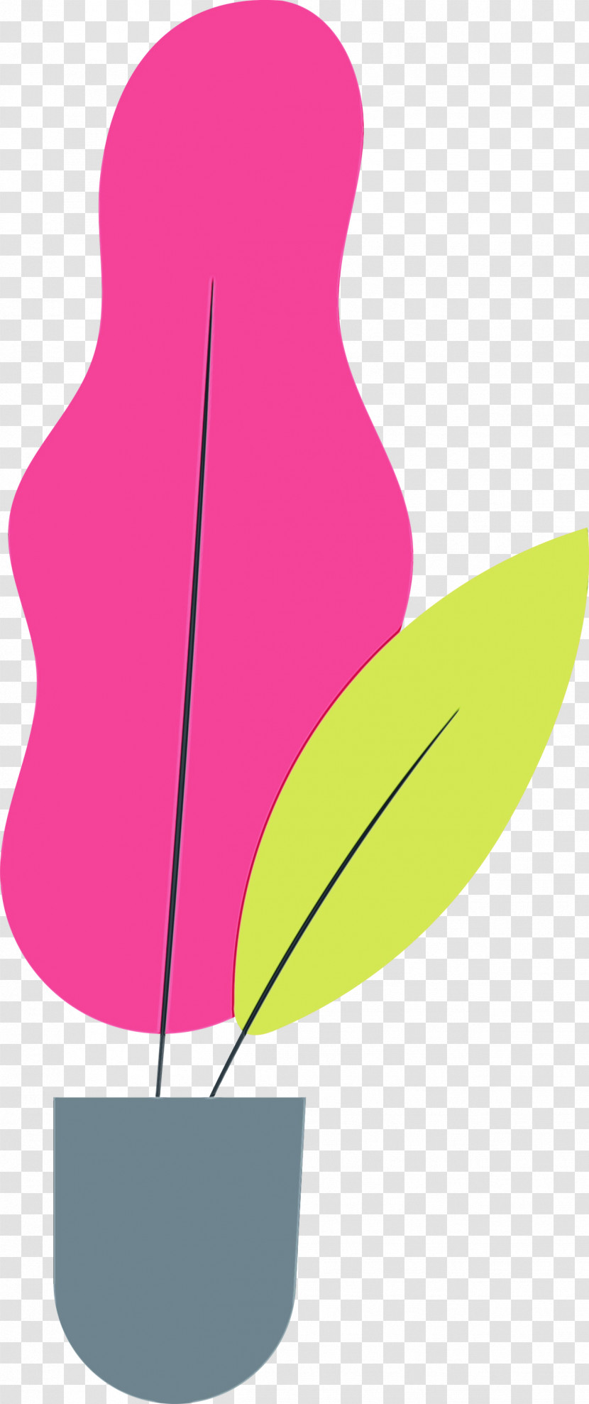 Petal Leaf Pink M Line Flower Transparent PNG