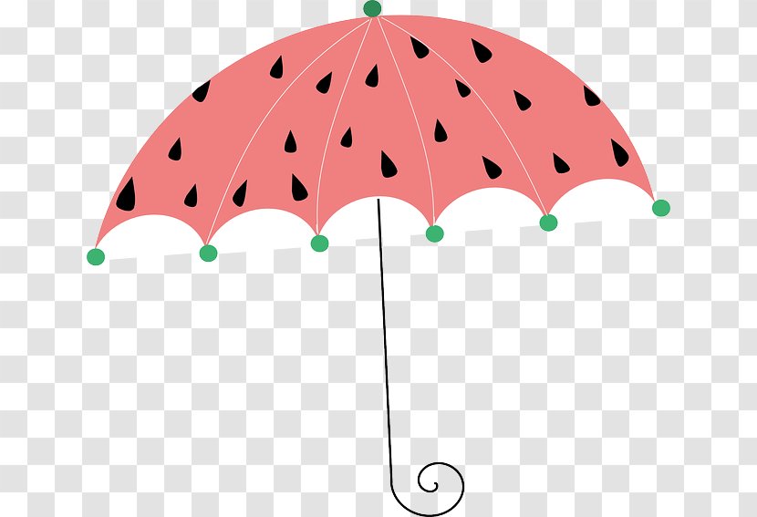 Umbrella Clip Art - Fashion Accessory - Watermelon Smoothie Transparent PNG