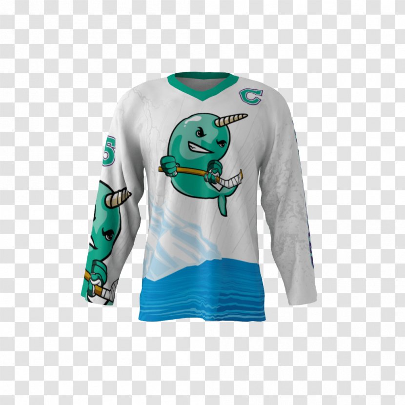 T-shirt Clothing Sleeve Hockey Jersey - Long Sleeved T Shirt - Narwhal Transparent PNG