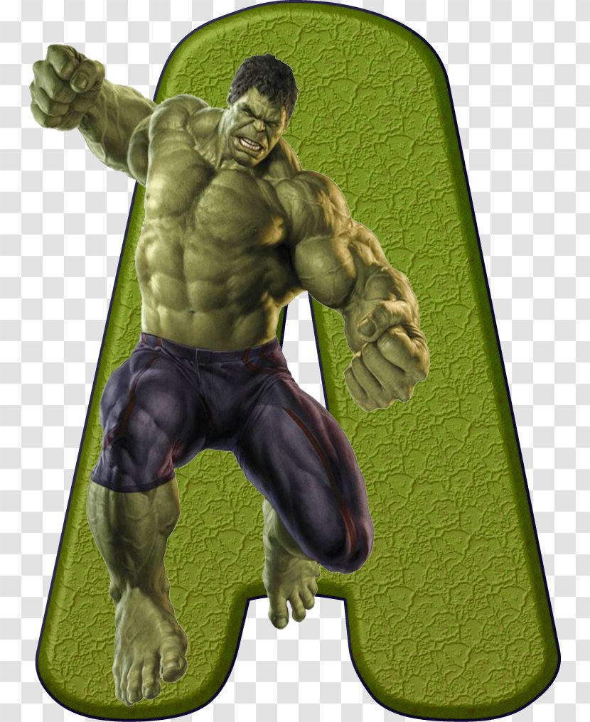Hulk Superhero Thor Captain America Alphabet - Muscle - 3d Transparent PNG