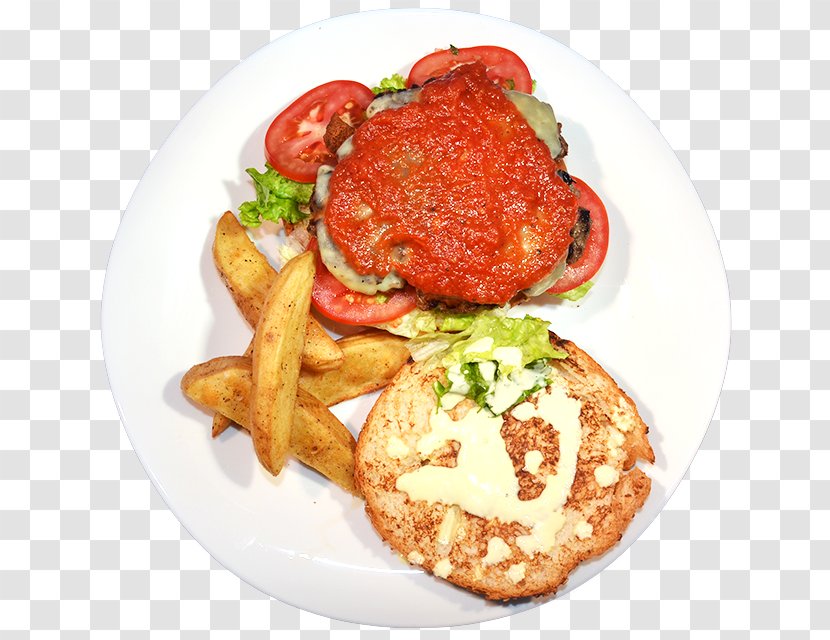 French Fries Full Breakfast Crab Cake Buffalo Burger Parmigiana - Food - Junk Transparent PNG