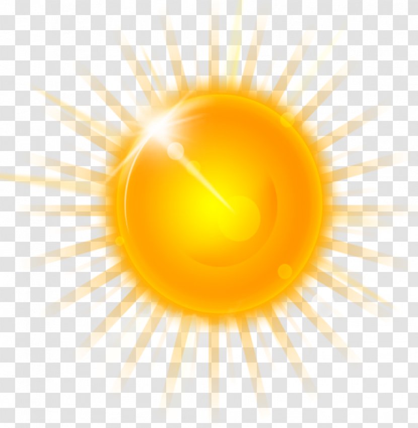Download Icon - Orange - Sun Transparent PNG