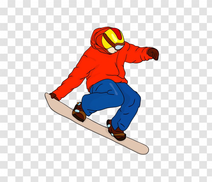 Snowboarding Cartoon Skiing - Ski - One Who Skis Transparent PNG