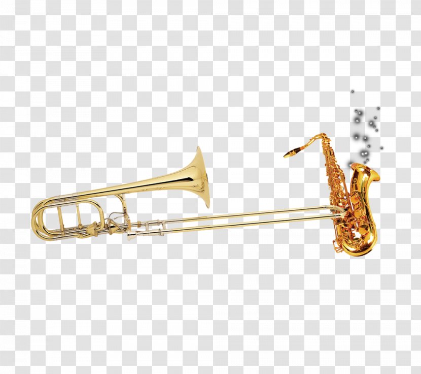 Trumpet Euphonium Musical Instrument Saxophone Trombone - Frame - Instruments Transparent PNG