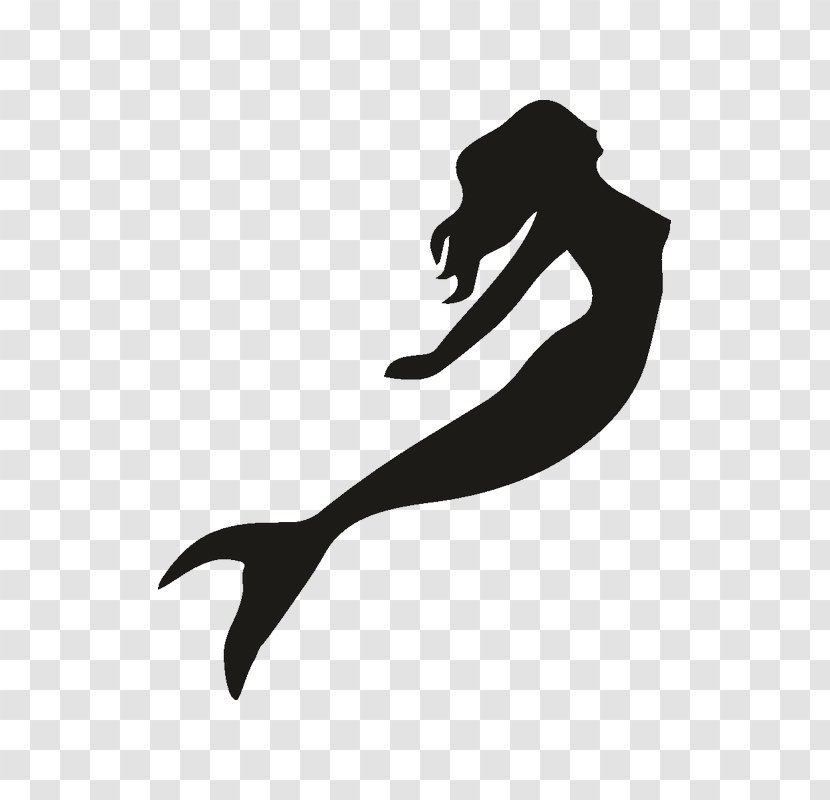 Silhouette Mermaid Ariel Drawing Clip Art Transparent PNG