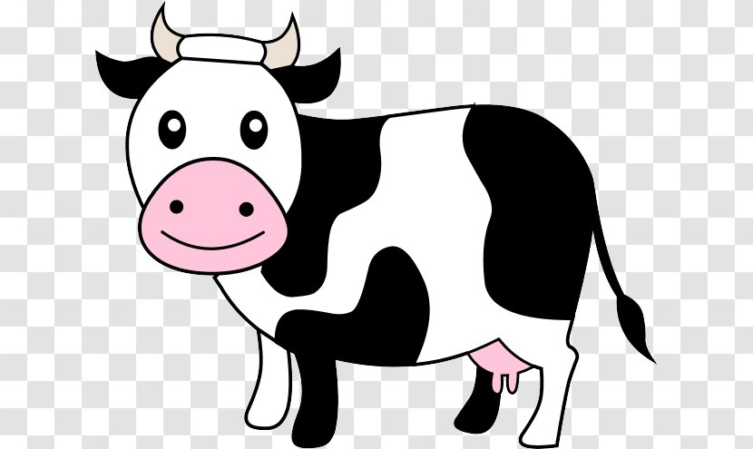 Holstein Friesian Cattle Panda Cow Calf Clip Art - Fictional Character - Disengaged Cliparts Transparent PNG