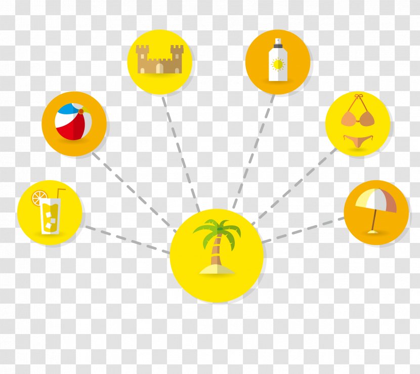 Tourism Diagram - Yellow - Indication Map Transparent PNG