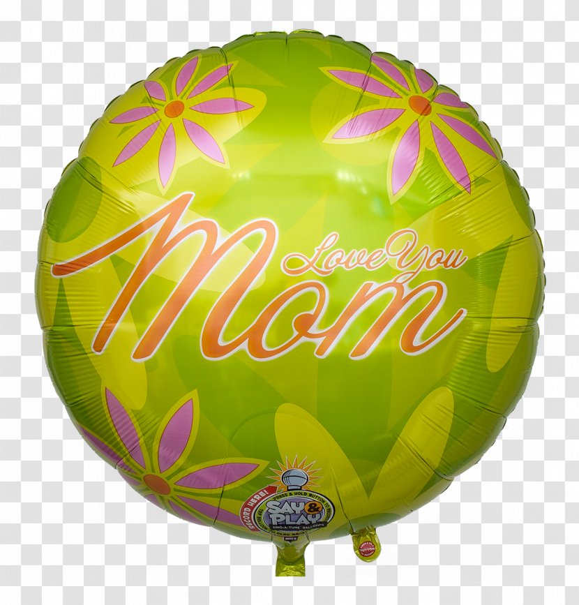 Balloon - Yellow - Love You Mom Transparent PNG