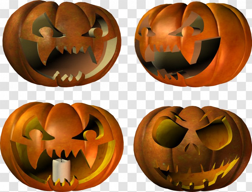 Pumpkin Halloween Calabaza Clip Art - Gourd - Trick Or Treat Transparent PNG