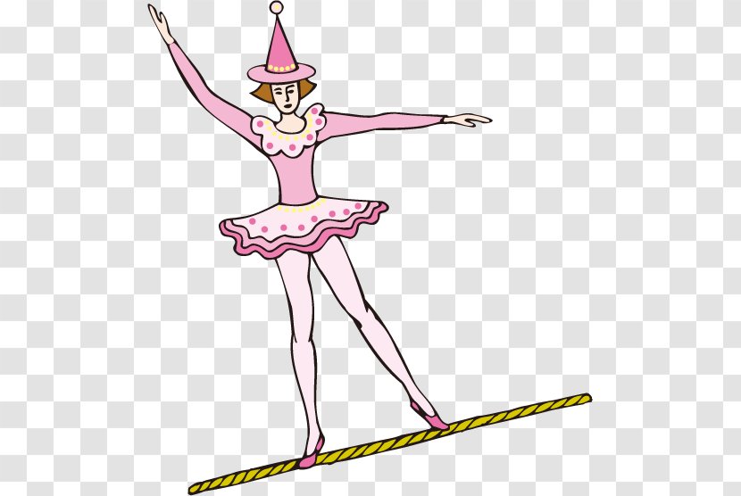 Tightrope Walking Circus Clip Art - Pink - Clown Vector Material Transparent PNG