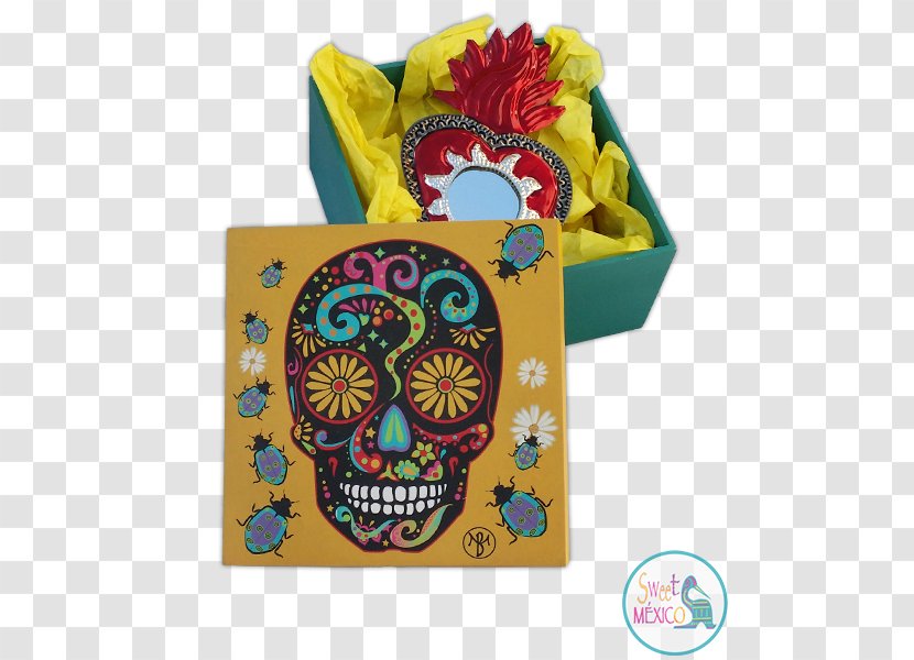 Calavera Handicraft Mexico Bead Huichol Art - Mexican Transparent PNG