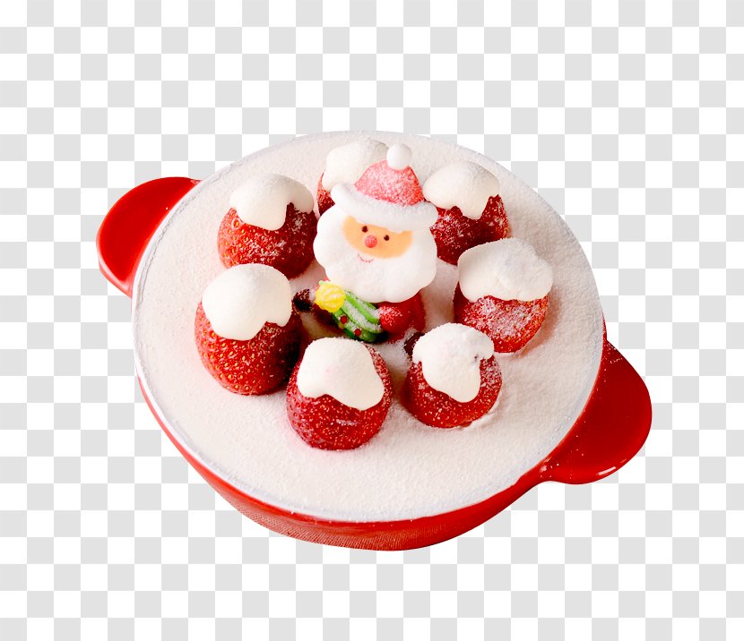 Shortcake Strawberry Baking Plate Oven-baked Rice - Flavor - Baked Bowl Red Santa Claus Transparent PNG