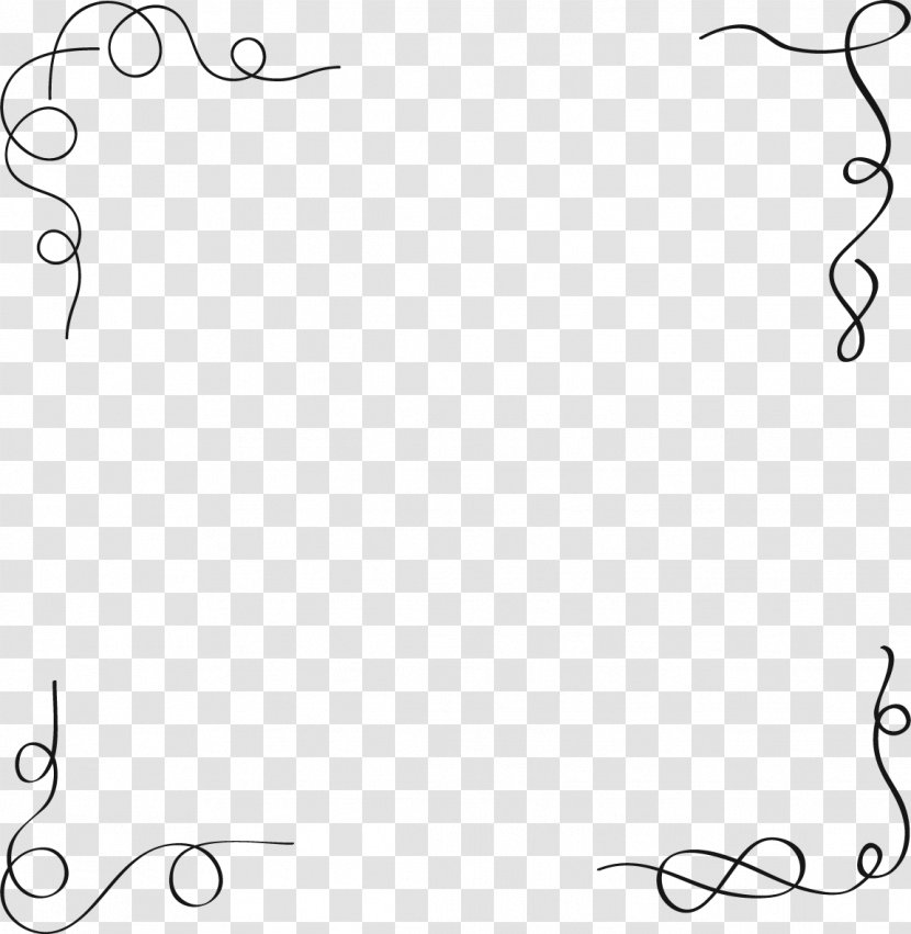 Black Designer - Line Border Vector Transparent PNG