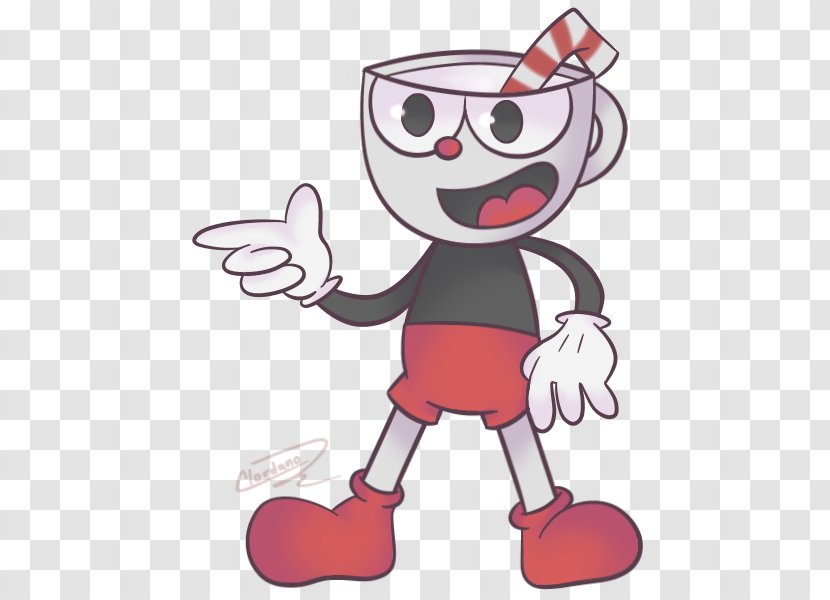 Thumb Character Fiction Clip Art - Heart - Cuphead Fanart Transparent PNG