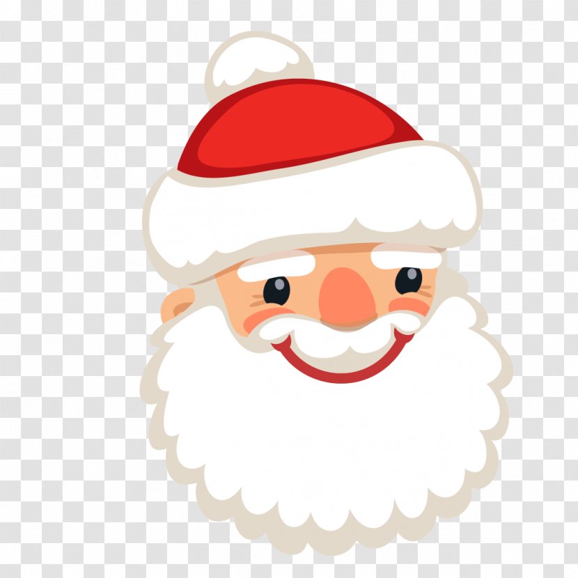 Santa Claus Smile Christmas Reindeer - Smiling Head Vector Transparent PNG