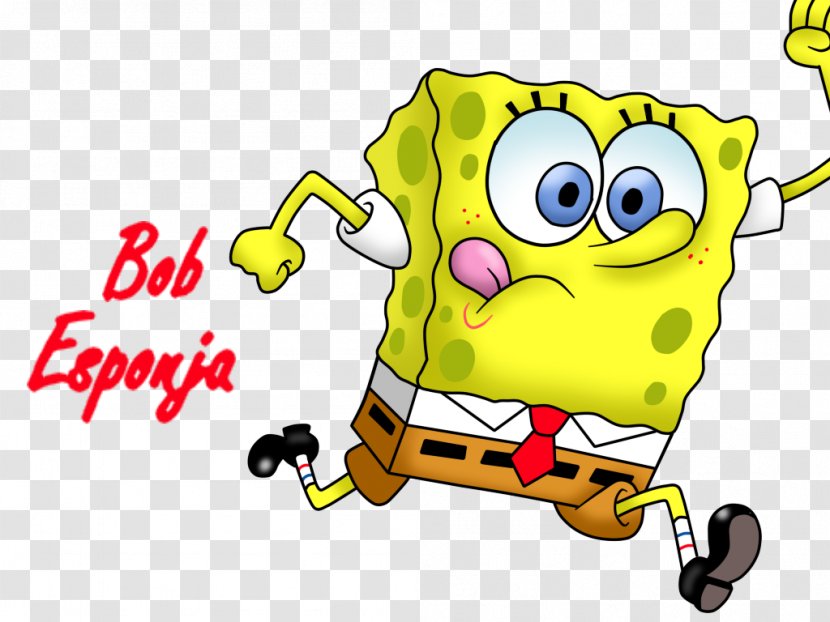 Sponge Cartoon Running Clip Art - Bobs Transparent PNG