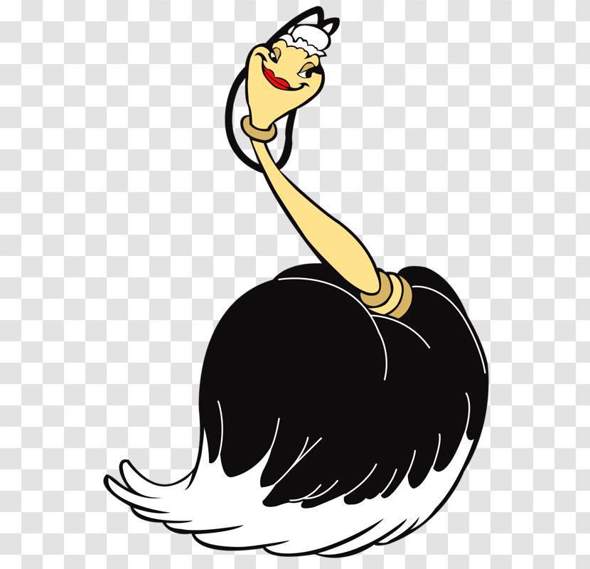 Belle Beast Cogsworth Minnie Mouse Featherduster - Fictional Character - Cartoon Ostrich Transparent PNG