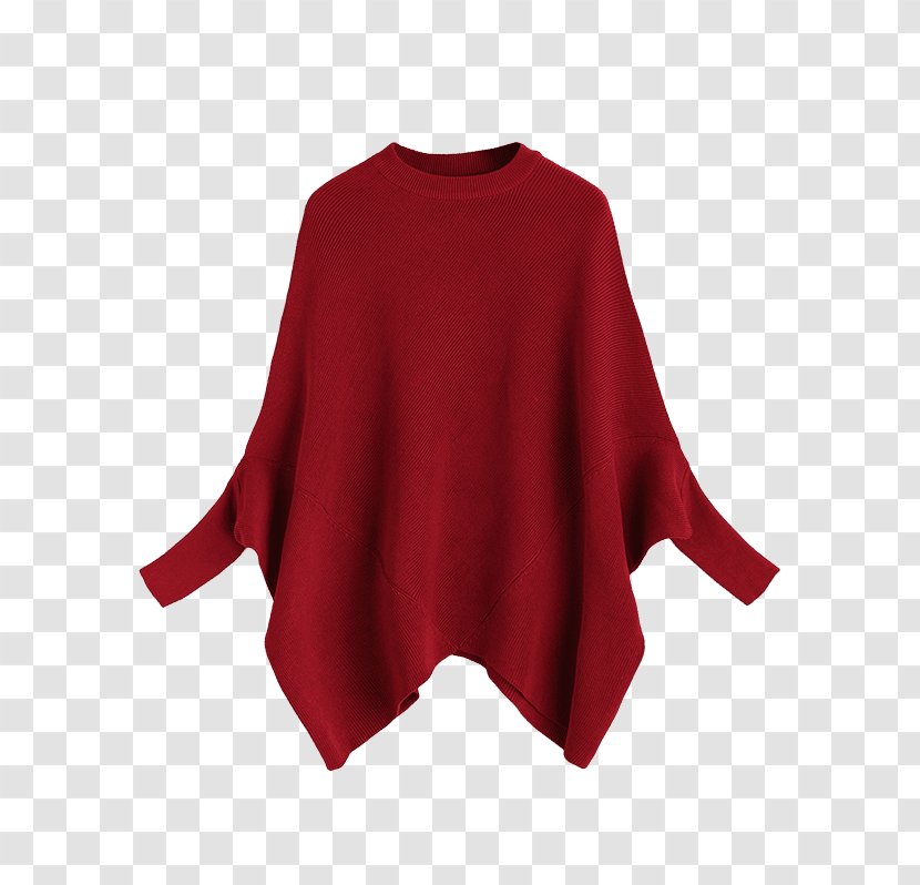Sleeve T-shirt Sweater Cape Neckline Transparent PNG