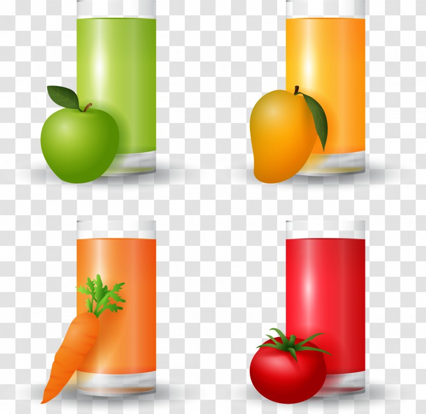 Tomato Juice Orange Drink Fruit Vegetable - Vector Hand-painted And Transparent PNG