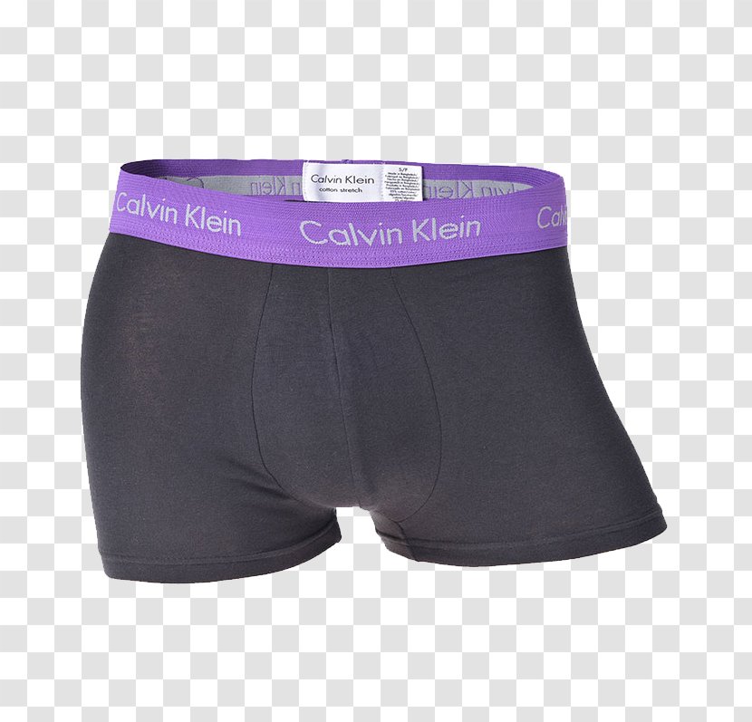 Purple Belt Ribbon - Silhouette - Calvin Klein Boxer Briefs Black Front Transparent PNG
