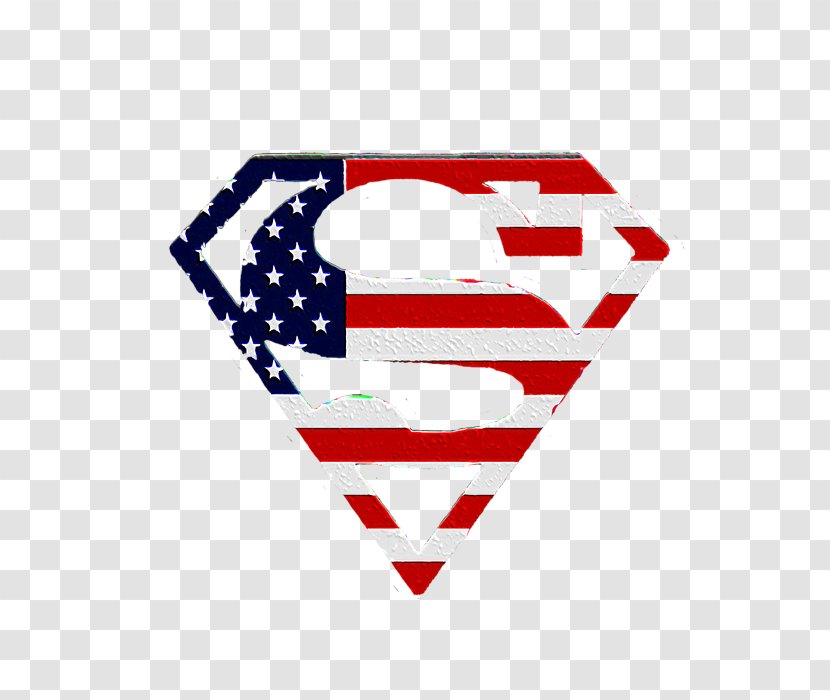 Superman Logo Flag Of The United States T-shirt - Heart - American Transparent PNG