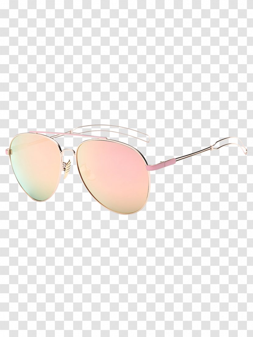 Mirrored Sunglasses Eyewear Aviator - Hollowed Out Railing Style Transparent PNG