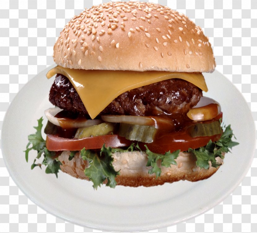 Cheeseburger Barbecue Hamburger Whopper Fast Food Transparent PNG