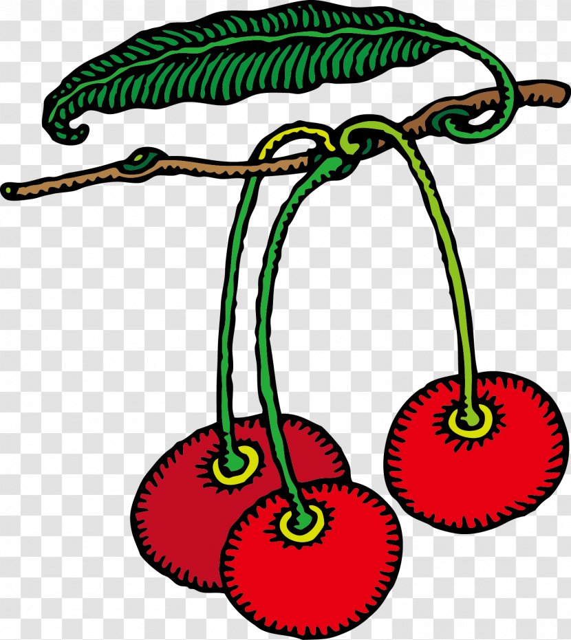 Paper Sour Cherry Fruit Drawing - Hand-painted Small Transparent PNG