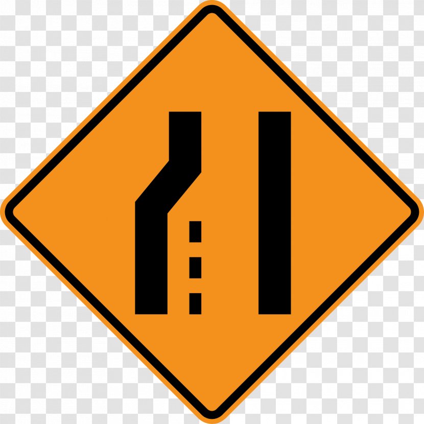 Traffic Sign Lane Road Warning Merge Transparent PNG