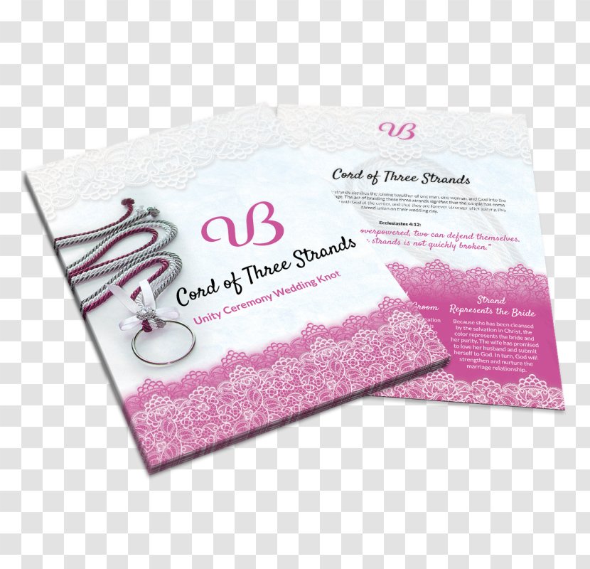 Pink M Brand Font Product - White Wedding Card Transparent PNG