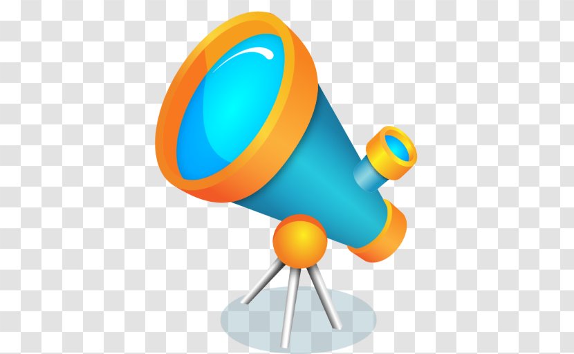 Clip Art - Telescope - Orange Transparent PNG