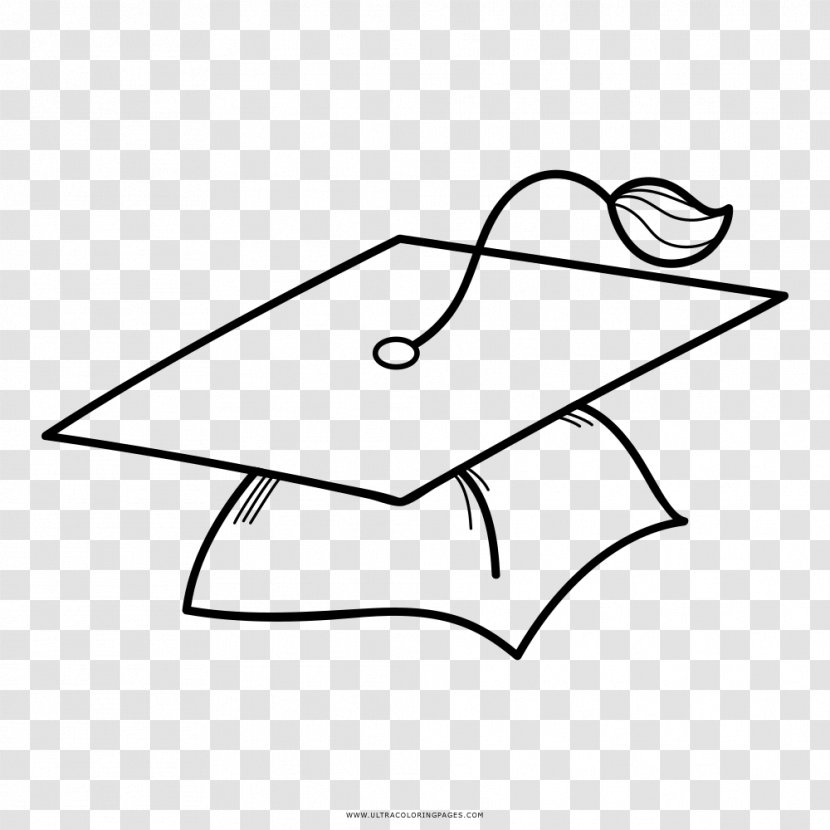 Square Academic Cap Graduation Ceremony Coloring Book Bonnet Drawing - Hat Transparent PNG