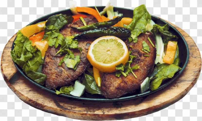 Vegetarian Cuisine Chicken Tikka Fried Fish Ribs - Salad Transparent PNG